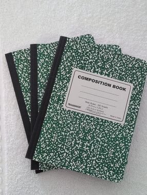 Green Composition Notebooks (Set of 3)